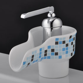 Waterfall Bathroom Sink Faucet with Ceramic Spout T0538A