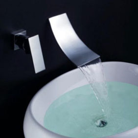 Waterfall Widespread Contemporary Bathroom Sink tap(Chrome Finish)T6015 - Click Image to Close