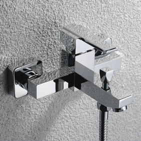 Contemporary Single Handle Wall Mount Bathtub Faucet T0512W - Click Image to Close