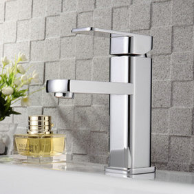 Chrome Finish Solid Brass Bathroom Sink Faucet T0516 - Click Image to Close