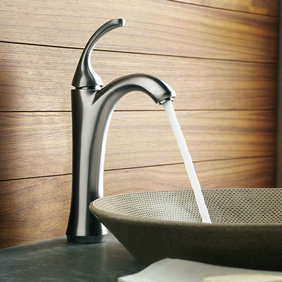 Classic Solid Brass Bathroom Sink Faucet - Nickel Brushed Finish T0519N - Click Image to Close