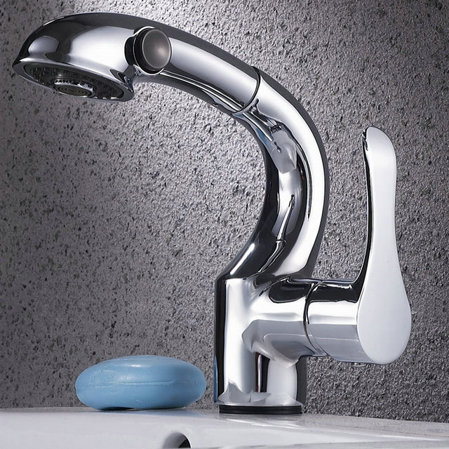 Chrome Single Handle Centerset Bathroom Sink Faucet T0549 - Click Image to Close