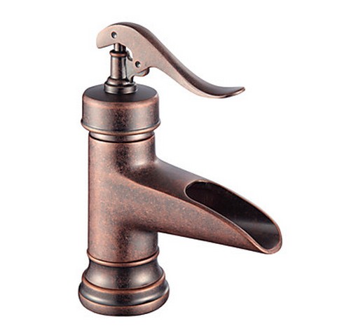 Centerset Single Handle Antique Copper Finish Brass Bathroom Sink Faucet T0599C - Click Image to Close