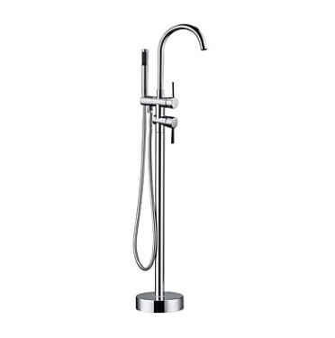 Contemporary Floor Standing Tub Faucet with Hand Shower T0722FS - Click Image to Close