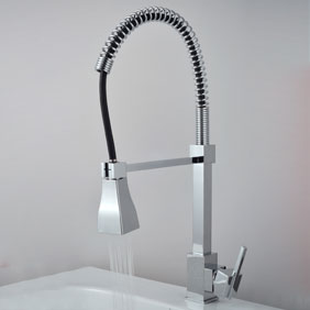 Single Handle Chrome Centerset Kitchen Faucet T0748 - Click Image to Close