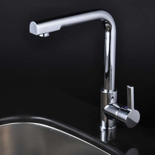 Chrome Single Handle Centerset kitchen Faucet T1720 - Click Image to Close