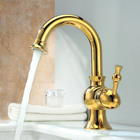 Centerset Antique Ti-PVD Finish Kitchen Faucet Bathroom Faucet T1811G - Click Image to Close