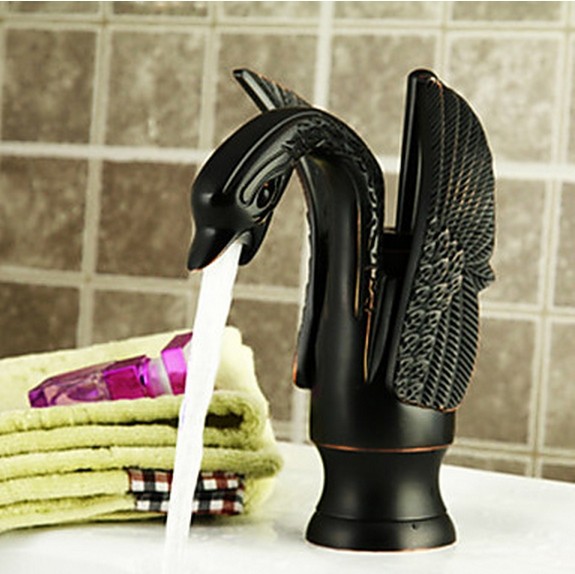 Bionics Design Centerset Bathroom Sink Faucet Oil-rubbed (Black) T2012R - Click Image to Close