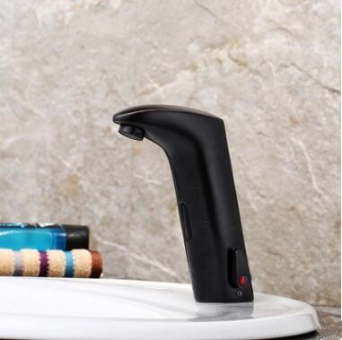 Automatic Faucet Antique Black Bronze Brass Hands Free Mixer Bathroom Sink Faucet F0228B - Click Image to Close