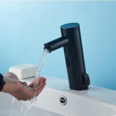 Automatic Faucet Black Bronze Brass Mixer Hands Free Bathroom Sink Faucet F0240B - Click Image to Close