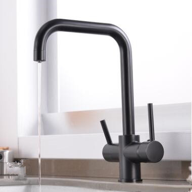 Antique Black Bronze Brass Three Way Drinking Water Kitchen Sink Faucet FB0145 - Click Image to Close