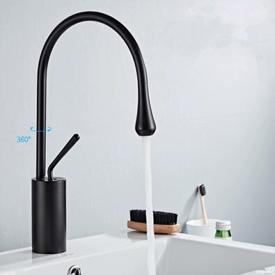 Antique Basin Faucet Black Brass Bathroom Mixer Sink Faucet FB0411 - Click Image to Close