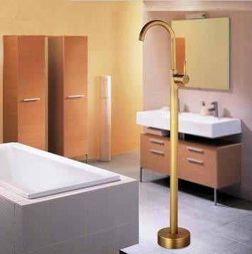 Antique Brass High Quality Free Standing Bathtub Faucet FS0530 - Click Image to Close