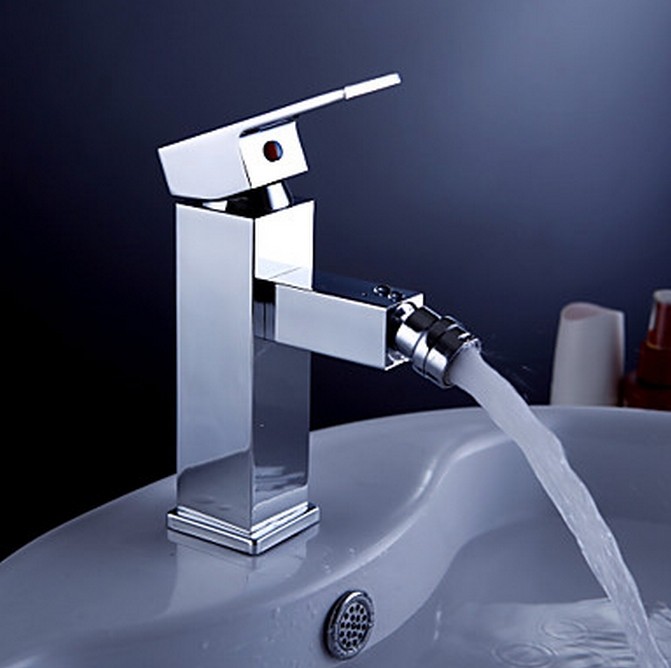 Contemporary Brass Bidet Faucet - Chrome Finish TQ0537 - Click Image to Close