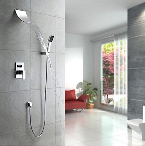 Shower Faucet with 8 inch Shower Head + Hand Shower SC005