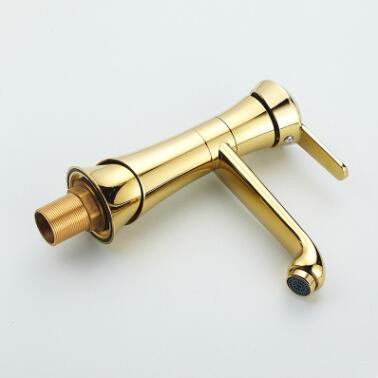 Antique Brass Golden Printed Mixer Bathroom Sink Faucet T0110G