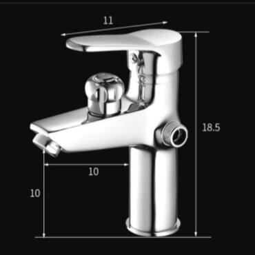 Contemporary Chrome Basin Faucet Brass Mixer with Hand Shower Bathroom Sink Faucet T0165C - Click Image to Close