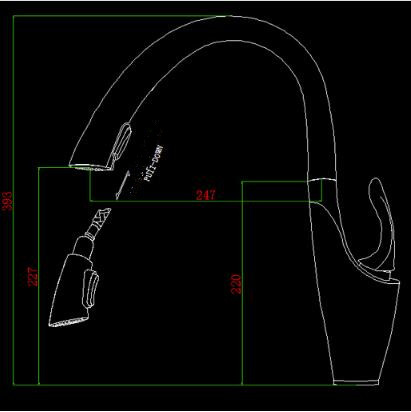 Creative Designed Kirsite Nickel Burshed Pull Down Rotatable Kitchen Sink Faucet T0206N - Click Image to Close