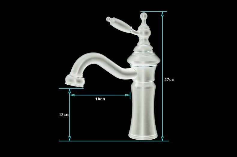 Antique Basin Faucet Black Bronze Brass Mixer Bathroom Sink Faucet T0228B