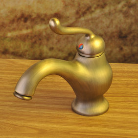 Antique Inspired Bathroom Sink Faucet - Polished Brass Finish T0408 - Click Image to Close
