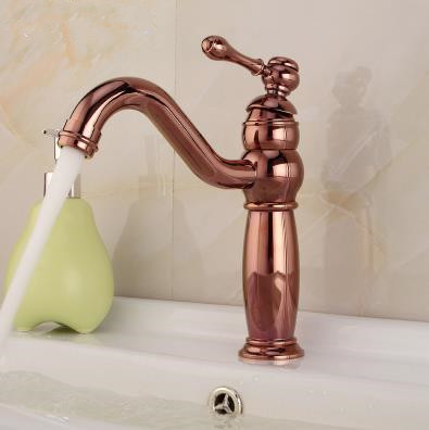 Antique Centerset Bathroom Sink Faucet Rose Gold Finish T0434RG - Click Image to Close