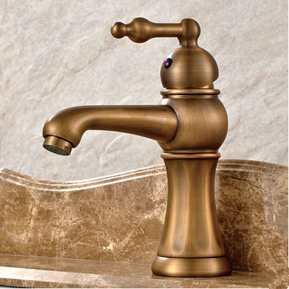 Antique Brass Single Handle Mixer Bathroom Sink Faucet TA1099 - Click Image to Close