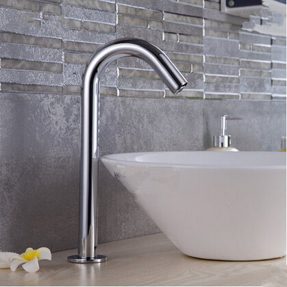 Automatic Brass Bathroom Sink Tap Free Hands Only Cold Water Automatic Faucet TA330Y - Click Image to Close