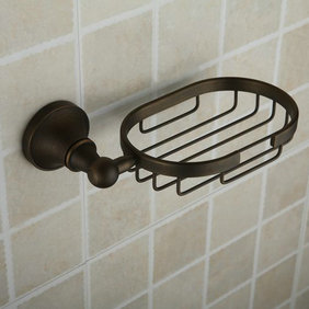 Antique Brass Wall-mounted Soap Basket TAB1001 - Click Image to Close