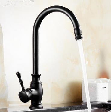 Antique Bronze Black Brass Kitchen Sink Faucet TB0165 - Click Image to Close