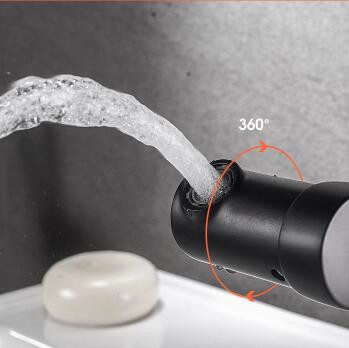 Bathroom Basin Faucet 360° Rotatable Black Bronze Brass Bubble Mixer Bathroom Sink Faucet TB0259F - Click Image to Close