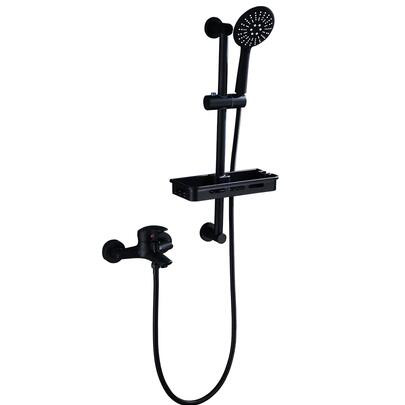 Antique Black Brass Bathroom Liftable Rainfall Shower Set with Small Shelf TB0269 - Click Image to Close