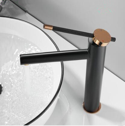 Antique Black Bronze Brass Mixer Rotatable Bathroom Sink Faucet TB0289G - Click Image to Close