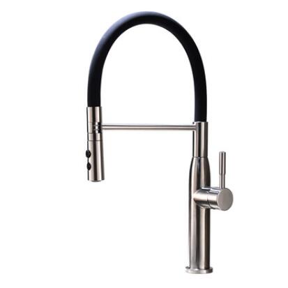 Antique Brass Black Printed Kitchen Pull Down Mixer Sink Faucet TB0449 - Click Image to Close