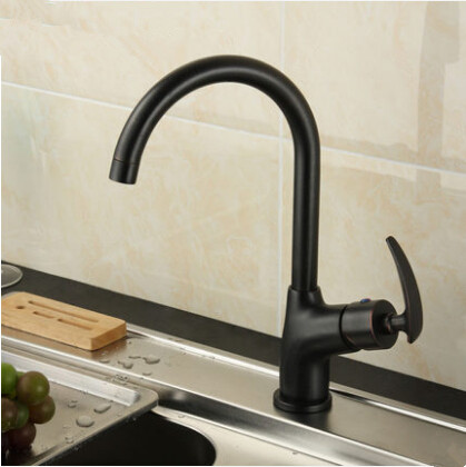 New Brass Black Bronze Rotatable Antique Kitchen Mixer Faucet TB340K - Click Image to Close