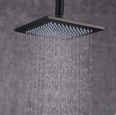 Antique Black Bronze Brass 8 Inch Square Rainfall Shower Head TBS108 - Click Image to Close