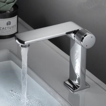 Brass Chrome Finished Bathroom Sink Tap Mixer Water Faucet TC0278 - Click Image to Close