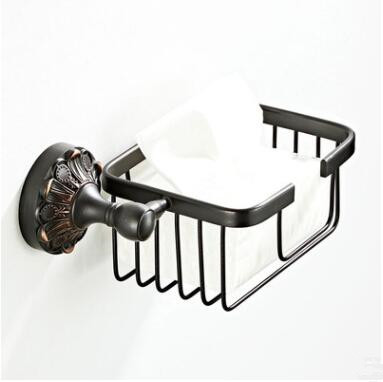 Antique Brass Black Bronze Bathroom Accessory Basket Toilet Roll Holder TCB056