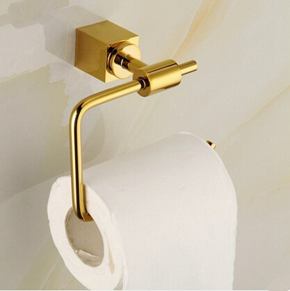 Antique Brass Golden Bathroom Accessory Toilet Roll Holder TCB0600 - Click Image to Close