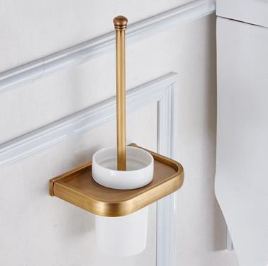 Antique Brass Bathroom Accessory Toilet Brush Holder TCB0620 - Click Image to Close