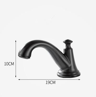 Black Brass Basin Faucet Classic Three-pieces Two Handles Bathroom Sink Faucet TF0285B - Click Image to Close