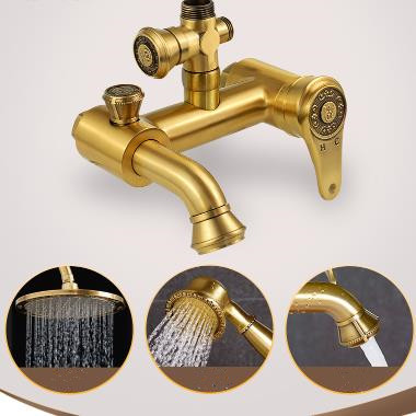 Luxurious Antique Brass Pressurize 360° Rotatable Shower Head Bathroom Shower Set TF1700S - Click Image to Close