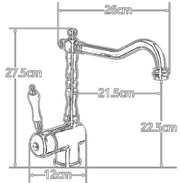 Antique Brass Finish Rotatable Single Handle Mixer Kitchen Sink Faucet TFA149