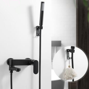 Antique Black Brass Bathroom Rainfall Shower Set with Small Hook TFB358 - Click Image to Close