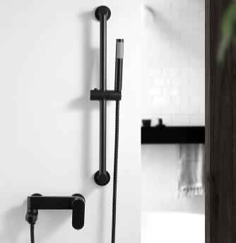 Antique Black Brass Bathroom Rainfall Shower Set with Small Hook TFB358 - Click Image to Close