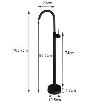 Antique Black Brass Free Standing Bathroom Tub Faucet Bathtub Faucet TFB993 - Click Image to Close