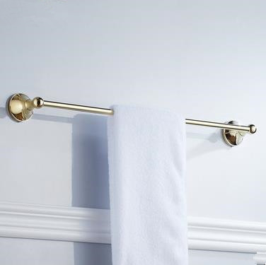 Antique Brass Ti-PVD Wall-mounted Single Towel Bar TGB1005 - Click Image to Close