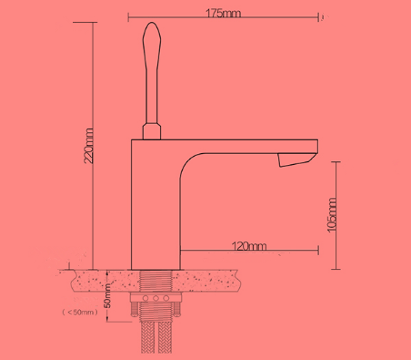 Brass Chrome Finished Mixer Water Bathroom Sink Faucet FHP299