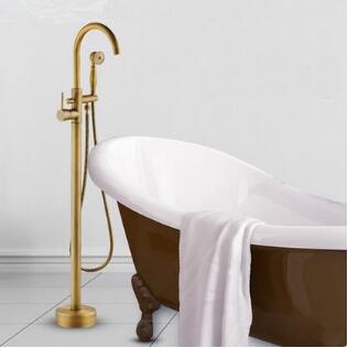 Antique Brass Free Shipping Bathtub Faucet With Hand Shower TSA600 - Click Image to Close