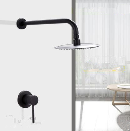 Antique Black Brass Bathroom Concealed Installation Rainfall Shower Faucet TSB289 - Click Image to Close