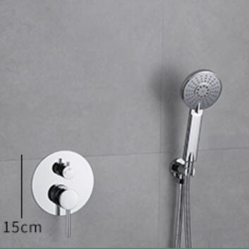 Sliver Chrome Finished Brass Bathroom Concealed Installation Rainfall Shower Set TSC530